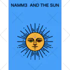 NAMM3 AND THE SUNの南無三の太陽　くるぶしソックス　黒輪郭 Ankle Socks