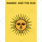 NAMM3 AND THE SUNの南無三の太陽　くるぶしソックス　黒輪郭　黄色 Ankle Socks