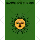 NAMM3 AND THE SUNの南無三の太陽　くるぶしソックス　黒輪郭　緑 くるぶしソックス