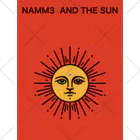 NAMM3 AND THE SUNの南無三の太陽　くるぶしソックス　黒輪郭　赤 くるぶしソックス