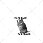 毎日ころりんのSAKE NEKO（モノクロ） くるぶしソックス