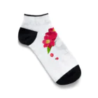 yuki-tsubakiのBetty skull 花盛り Ankle Socks