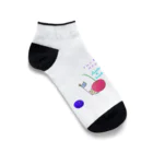 Mokkoの果物愛溢るるネコとハムスターの飲み物入れ Ankle Socks