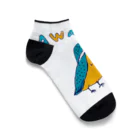 NIKORASU GOの野鳥デザイン「カワセミ」（Tシャツ・パーカー・ETC）） Ankle Socks