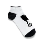 bow and arrow のパグ犬 Ankle Socks