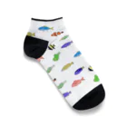 ハナのお店のカラフルな魚たち Ankle Socks