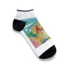 カワサキタケシ　オリジナルグッズのライオン・ドリーム Ankle Socks