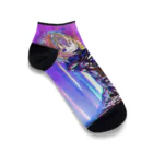 銀海りきる🦎🎨のステンドグラス風男の子（銀） Ankle Socks