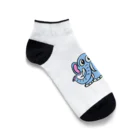 じゅうに（Jyuuni）の0002・青いぞうさん（じゅうにブランド） Ankle Socks