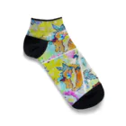 しばいぬ1大好き屋の花模様和柄グッズ Ankle Socks