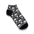 Maruai Artisanの合パターン 黒(Ai Pattern Black) Ankle Socks