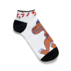 NIKORASU GOのサウナダジャレデザイン「ティラノサウナーズ」 Ankle Socks