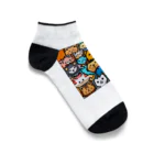 動物マニアのドット絵ショップのドット絵の可愛い動物たち Ankle Socks