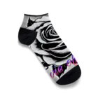 vieのBLACK_rose Ankle Socks