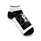 yukiodeathのあくびめたるいぬ Ankle Socks