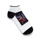 NYANKOのネオン 夜景 Ankle Socks