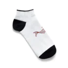 mumusの魚　sequinsred Ankle Socks