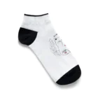 ひらがなねこのぶらいんでぃっどもふもふ Ankle Socks