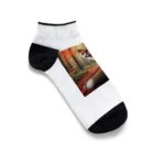 終わらない夢🌈の秋の森のキツネ🦊 Ankle Socks