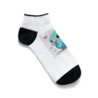 終わらない夢🌈の幸せの青いインコちゃん💞 Ankle Socks