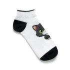 にゃんたれのグレーマーブル・ハチワレ仔猫コレクション Ankle Socks