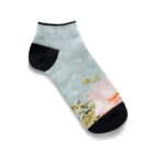 DGDGのピンクと白の花びら Ankle Socks