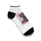 木馬の黒猫ちゃん Ankle Socks