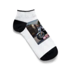Công ty tròn quây quâyのウサギのハーレーくん Ankle Socks
