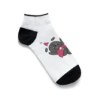 フレブルとパググッズS’IRISERの鼻ペチャクリスマス　パグ　黒パグ Ankle Socks