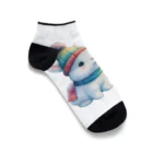 Shiba_IncのSitting rabbit（座るウサギ） Ankle Socks