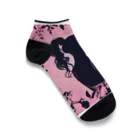 asm193のかわいい女の子の影絵 Ankle Socks