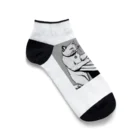 NORI's yoki2shopのボタン猫（シリアス） Ankle Socks