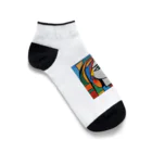 garireoのピカソ風の絵画1 Ankle Socks