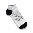 raio-nの春の息吹 - 桜のデザイン Ankle Socks