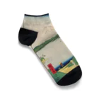 浮世絵屋の広重「冨二三十六景㉚　甲斐御坂越 」歌川広重の浮世絵 Ankle Socks