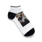 Peace Cat Shopの車から外を見ている猫 Ankle Socks