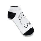 ファンシーTシャツ屋のモノクロペキニーズちゃん Ankle Socks