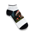 ファンシーTシャツ屋のメルヘンで毒がありそうなキノコ Ankle Socks