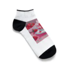 uchakyumaのいちごケーキにネコ Ankle Socks