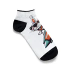 ロケットうさぎのロケットうさぎ　ミッション遂行 Ankle Socks