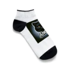 same_sharkのアングリー黒猫シリーズ Ankle Socks