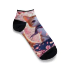 ParadigmStar　パラダイムスターの桜咲く華の学生猫 hana Ankle Socks