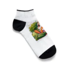 ukyoozakiのにんじんを食べてるウサギ Ankle Socks