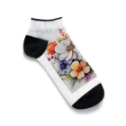 Lemon teaのたくさんの花々を Ankle Socks