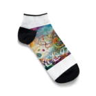 PIRAO227の日本の言葉集　竜巻の中の花畑 Ankle Socks