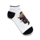 PALA's SHOP　cool、シュール、古風、和風、の源 為朝　(みなもと の ためとも) Ankle Socks