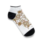 ファンシーTシャツ屋のゴールドフラワー Ankle Socks