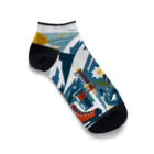 Forêt de Renardsの春が来た山 Ankle Socks