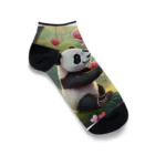 ねこねこねこんのパンダハート Ankle Socks