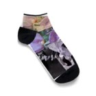 たんぽぽのむらさき色のpurpleチューリップ Ankle Socks